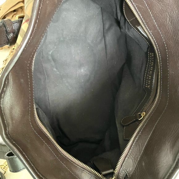 BURBERRY Haymarket Check Metal Stitch Lowry Shoulder Bag - Picture 8 of 15